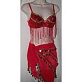 Bad Sushi Women's Red Belly Dancing Costume (Indonesia)
