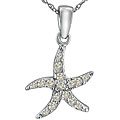 10k White Gold .17ct Diamond Starfish Pendant ( I/J, I2 )