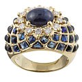 Encore by Le Vian 18k Gold Sapphire and 3/5ct TDW Diamond Ring (M-N, SI2-SI3)