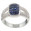 Encore by Le Vian 18k Gold Sapphire and 1/3ct TDW Diamond Ring