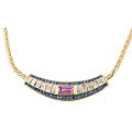 Encore by Le Vian 18k Gold Sapphire and 7/8ct TDW Diamond Necklace (I-J, SI1-SI2)