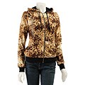 Ed Hardy Women's Flaming Skull Leopard Print Jacket