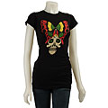 Ed Hardy Women's Butterfly and Skull T-shirt