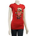 Ed Hardy Women's Skull and Heart T-shirt