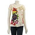 Christian Audigier Women's Short-sleeve Beaded Shirt