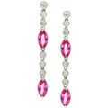18k Gold Sapphire and 3/8ct TDW Diamond Earrings (H-I, SI-I)