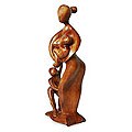 Wood 'Abstract Family' Statuette (Indonesia)