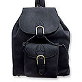 Leather 'Liquorice' Backpack (Mexico)