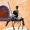 'Rustic Don Quixote II' Iron Sculpture (Mexico)