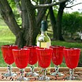 Set of 6 'Scarlet Temptation' Wine Glasses (Mexico)