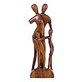 Wood 'Family Scene' Statuette (Indonesia)