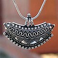 Sterling Silver 'Wings' Necklace (India)
