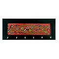 Wood 'Floral Extravaganza' Key Ring Holder (India)