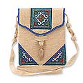 Hemp 'Midnight Blossom' Shoulder Bag (Thailand)