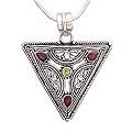 Garnet and Peridot 'Trinity' Necklace (India)