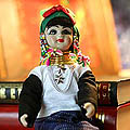 Cotton and Porcelain 'Paduang Woman' Doll (Thailand)