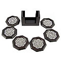 'Butterfly Spirit' Nickel and Wood Coasters (Thailand)