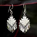 Silver 'Pikun Flowers' Earrings (Thailand)