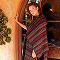 'Windward Crossing' Wool Reversible Ruana Cloak (Peru)