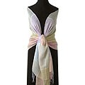 'Dreamy Pastels' Alpaca Wool Shawl (Peru)