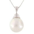 14-kt. White Gold & South Sea Pearl Pendant (10-13 mm)