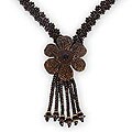 Coconut Shell 'Cocoa Blossom' Long Necklace (Thailand)