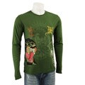 Ed Hardy Men's Premium Olive Printed Long-sleeve Shirt