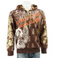 Christian Audigier Men's Reversible 'Maiden Chocolate' Hoodie
