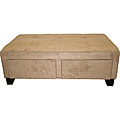 3-in-1 Mocha Microfiber Ottoman