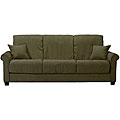 Lee Dark Moss Microfiber Futon Sofa Bed