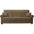 Lee Mocha Microfiber Futon Sofa Bed