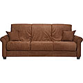 Lee Dark Brown Microfiber Futon Sofa Bed