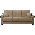 Lee Khaki Microfiber Futon Sofa Bed