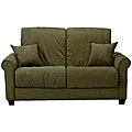 Lee Dark Moss Microfiber Futon Loveseat