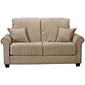 Lee Khaki Microfiber Futon Loveseat