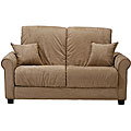 Lee Mocha Microfiber Futon Loveseat