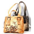 Kozmic Women's Leather Hand-painted Handbag