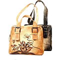 Kozmic Women's Leather Hand-painted Handbag