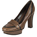 Fendi Moccasin Leather Platform Pumps (Size 7)