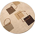 Hand-tufted Embassy Abstract Rug (8' Round)
