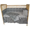 Tadpoles Black and White Damask 4-piece Crib Set
