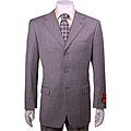 Mantoni Men's 3-button Charcoal Striped Wool Suit