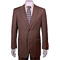 Mantoni Men's Solid Taupe 2-button Wool Suit