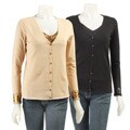 Belldini Women's Sequin Tank and Cardigan Set