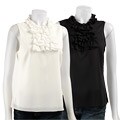 Spense Women's Sleeveless Ruffle Neck Shirt