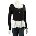 RXB Women's Layered Long-sleeve Cotton Shirt