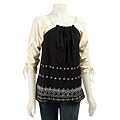 RXB Women's Embroidered Peasant Top