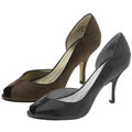 Anne Klein Women's Snake Print Peep Toe Pumps