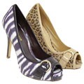 Misbehave Women's Animal Print Peep Toe Pumps
