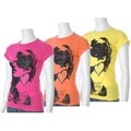 Retro Junior's Face Print Rhinestone T-shirt